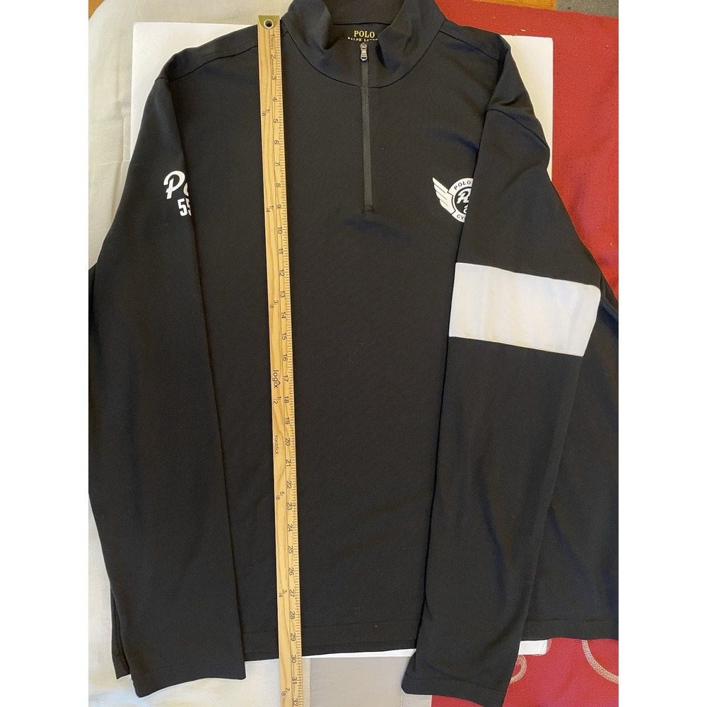 Polo Ralph Lauren Inter-Boro Cycle Series 1/4 Zip Shirt Sz XXL Black Long Sleeve - Picture 7 of 8